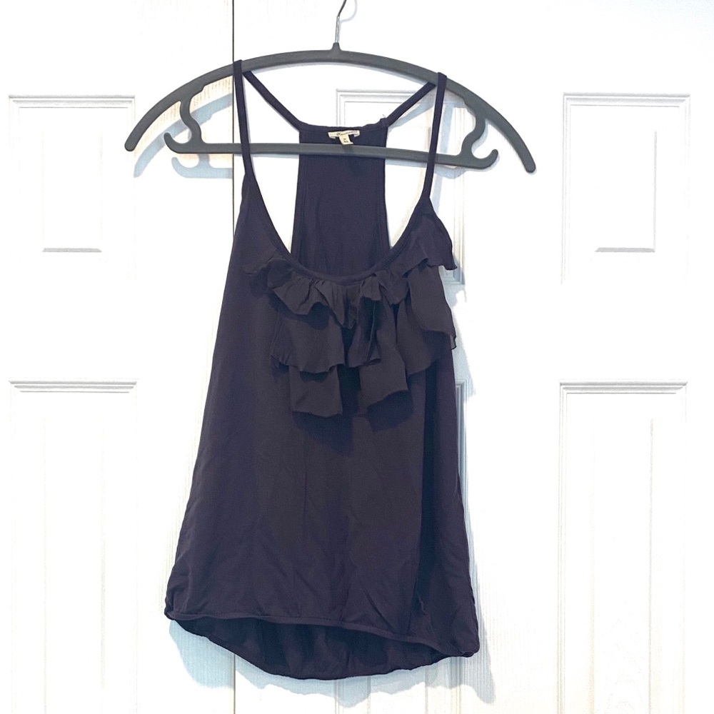 Flounce Purple Ruffle tank top Sz M